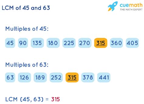 multiples of 45|least common multiple of 45.